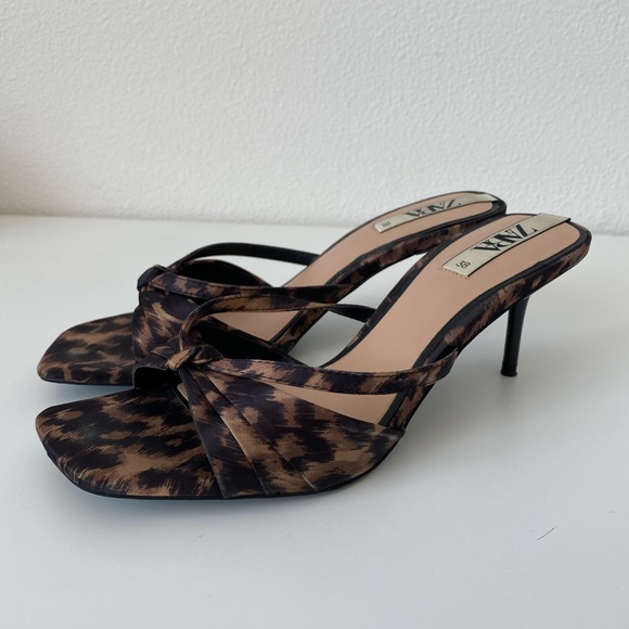 zara leopard heels